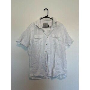 Salute men’s linen blend white button up